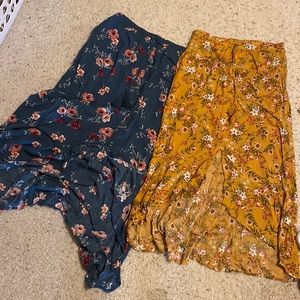 Bundle of Two Floral Maxi Skirts